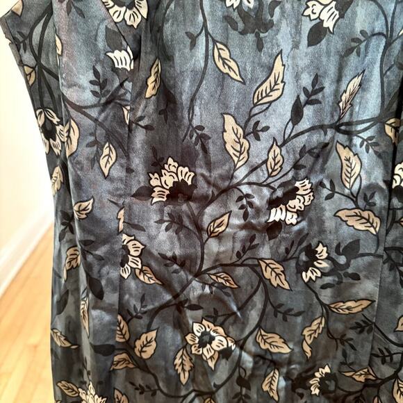 VTG Stefanel Teal Blue Silky Dress Women's Size Small - Picture 7 of 7